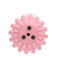 emaille-kerzenhalter mit gewölbtem tropfschutz in blumenform - dunkelrosa