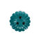enamel flat flower candle holder - blue