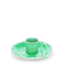 bougeoir chandelier en émail - vert