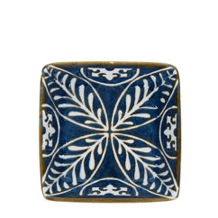 square ceramic dipping bowl 7cm - leaf