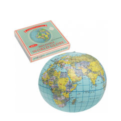 inflatable world globe - world map