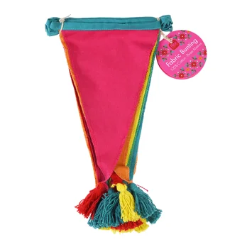 colourful tasselled cotton bunting (3 metres) colourful tasselled cotton bunting (3 metres)