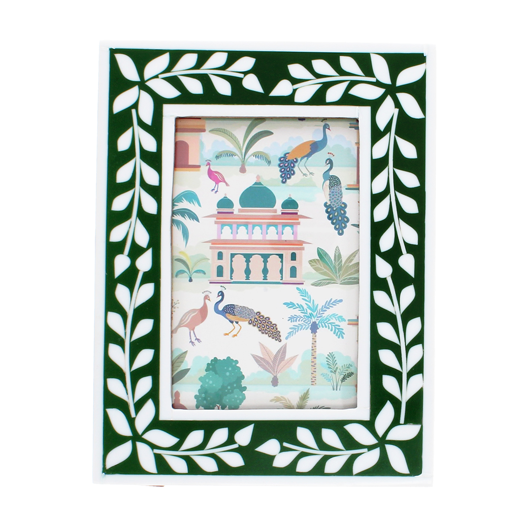 cadre photo en résine (9 x 14 cm) - vert