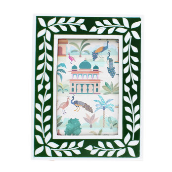 cadre photo en résine (9 x 14 cm) - vert
