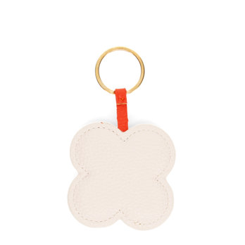 schlüsselanhänger aus kunstleder – pink daisy