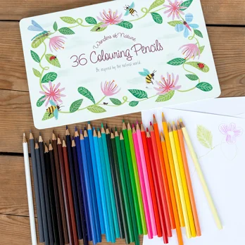 36 colouring pencils in a tin - wonders of nature 36 colouring pencils in a tin - wonders of nature