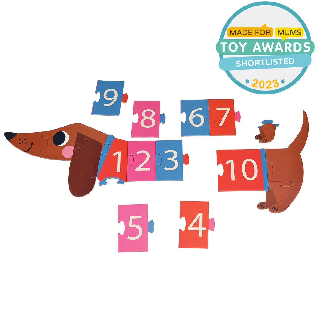 puzzle a numéros - sausage dog