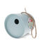 round bamboo fibre birdhouse - blue