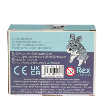 kit de construction de chien en briques - schnauzer