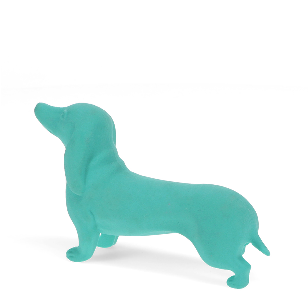 gomme géante chien saucisse - turquoise
