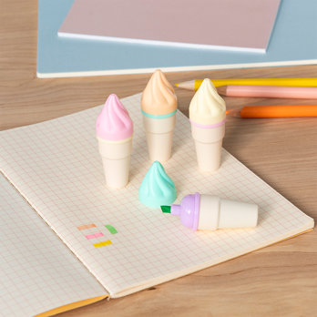 mini-highlighter (4-er set) - eiscreme