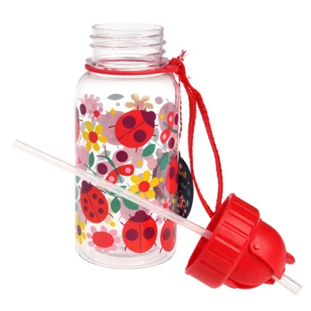 children's water bottle with straw 500ml - ladybird children's water bottle with straw 500ml - ladybird
