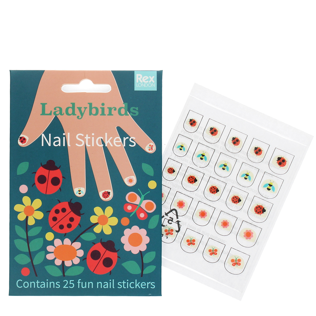 children's nail stickers - ladybird