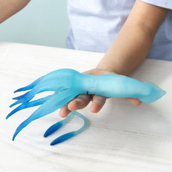 glow in the dark squishy toy - squid