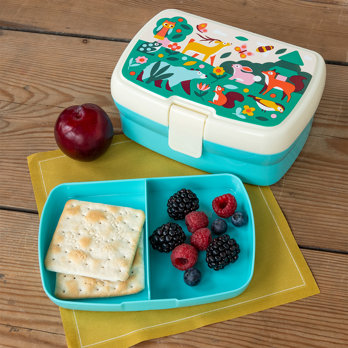 lunch box with tray - woodland