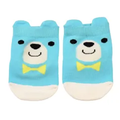 pair of baby socks - blue bear pair of baby socks - blue bear