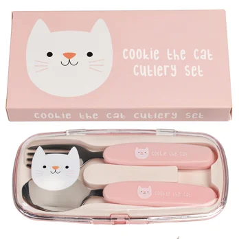 children's cutlery set - cookie the cat children's cutlery set - cookie the cat