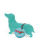 giant sausage dog eraser - turquoise
