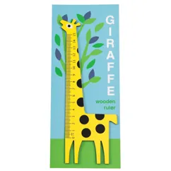 wooden ruler - yellow giraffe