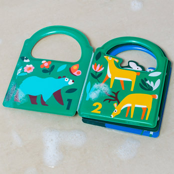 colour changing bath book - woodland