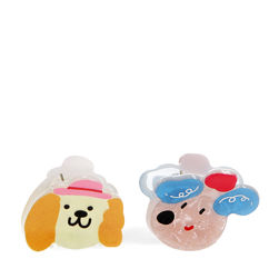 mini hair claw clips (set of 2) - happy dogs