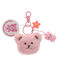 plush bag charm with lip gloss - teddy bear