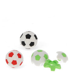 mini football erasers (set of 3)