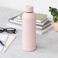 rubber coated steel bottle 500ml - light pink