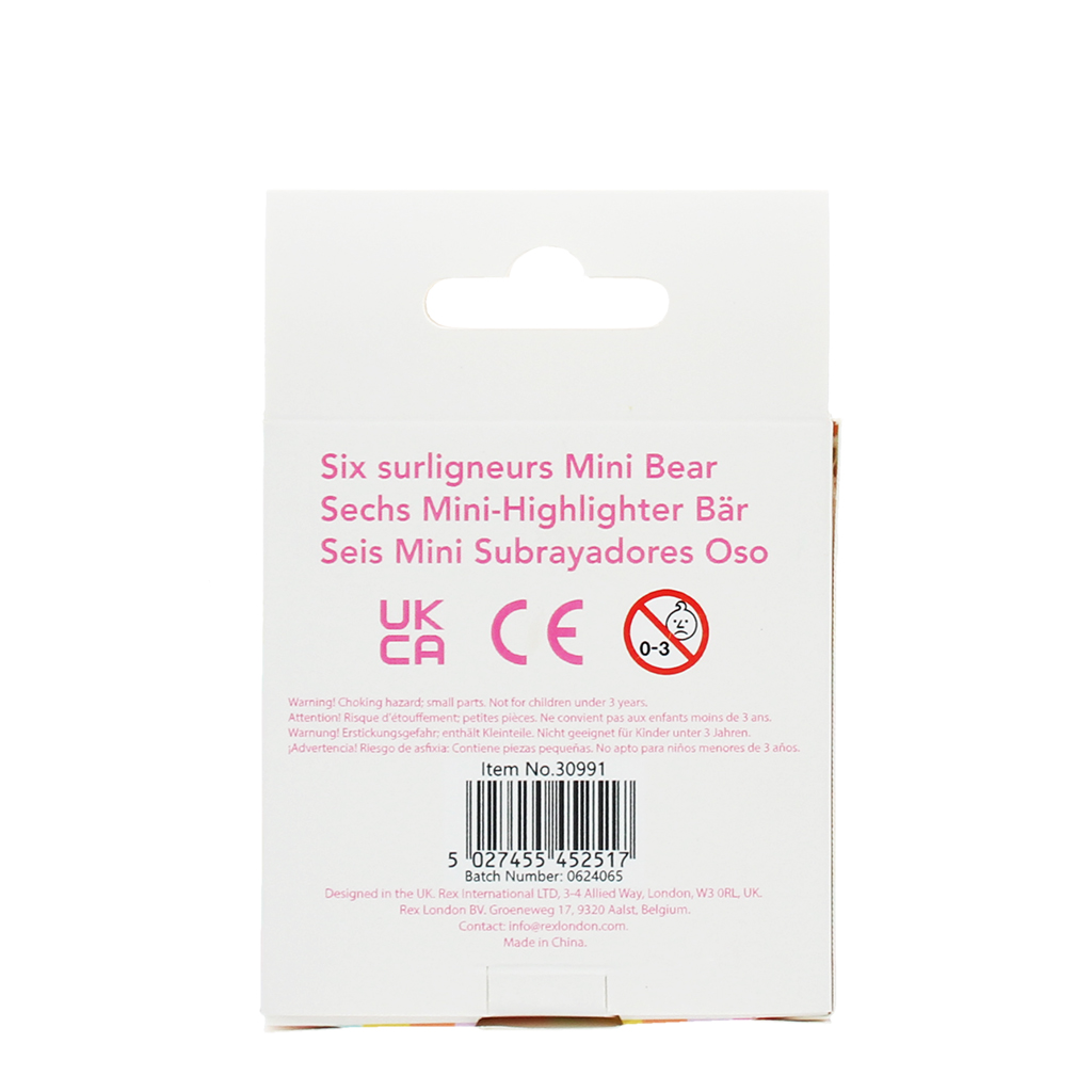 mini-highlighter (6-er set) - bär