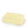 butterdose aus keramik - gelb
