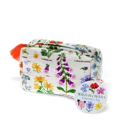 quilted makeup bag - wild flowers quilted makeup bag - wild flowers