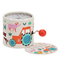 winding music box - farmyard