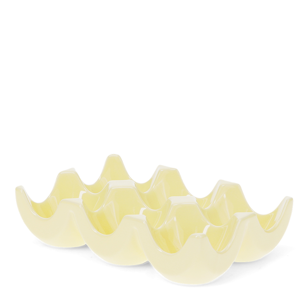 eierhalter aus keramik - gelb