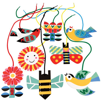 cardboard learn to stitch activity