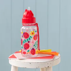 children's water bottle with straw 500ml - ladybird children's water bottle with straw 500ml - ladybird
