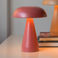 dimmable mushroom touch lamp - peach