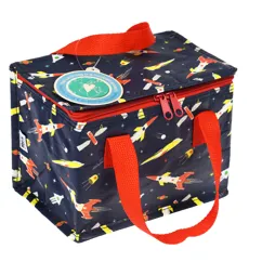 insulated lunch bag - space age rocket