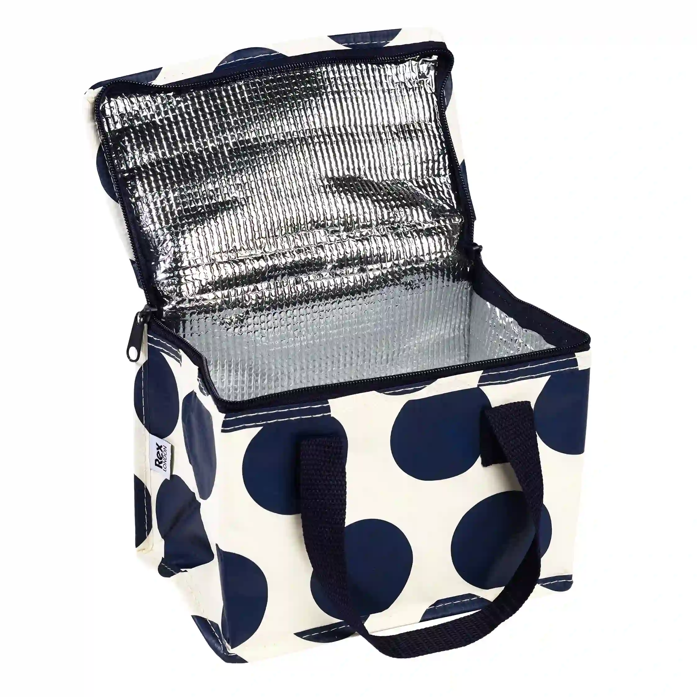 isolierte snacktasche spotlight marineblau auf weiss