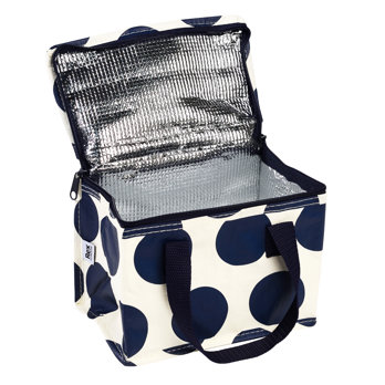 insulated lunch bag - navy on white spotlight