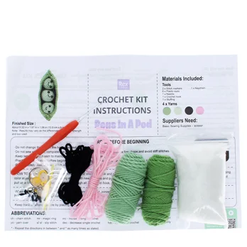 kit porte-clés crochet - petits pois en cosse kit porte-clés crochet - petits pois en cosse