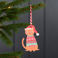 wooden hanging christmas decoration - ginger cat