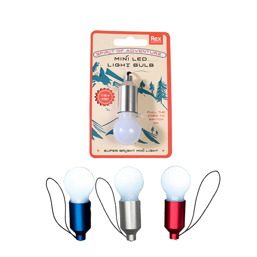 light bulb keyring assorted colours - spirit of adventure