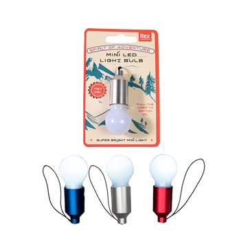light bulb keyring assorted colours - spirit of adventure