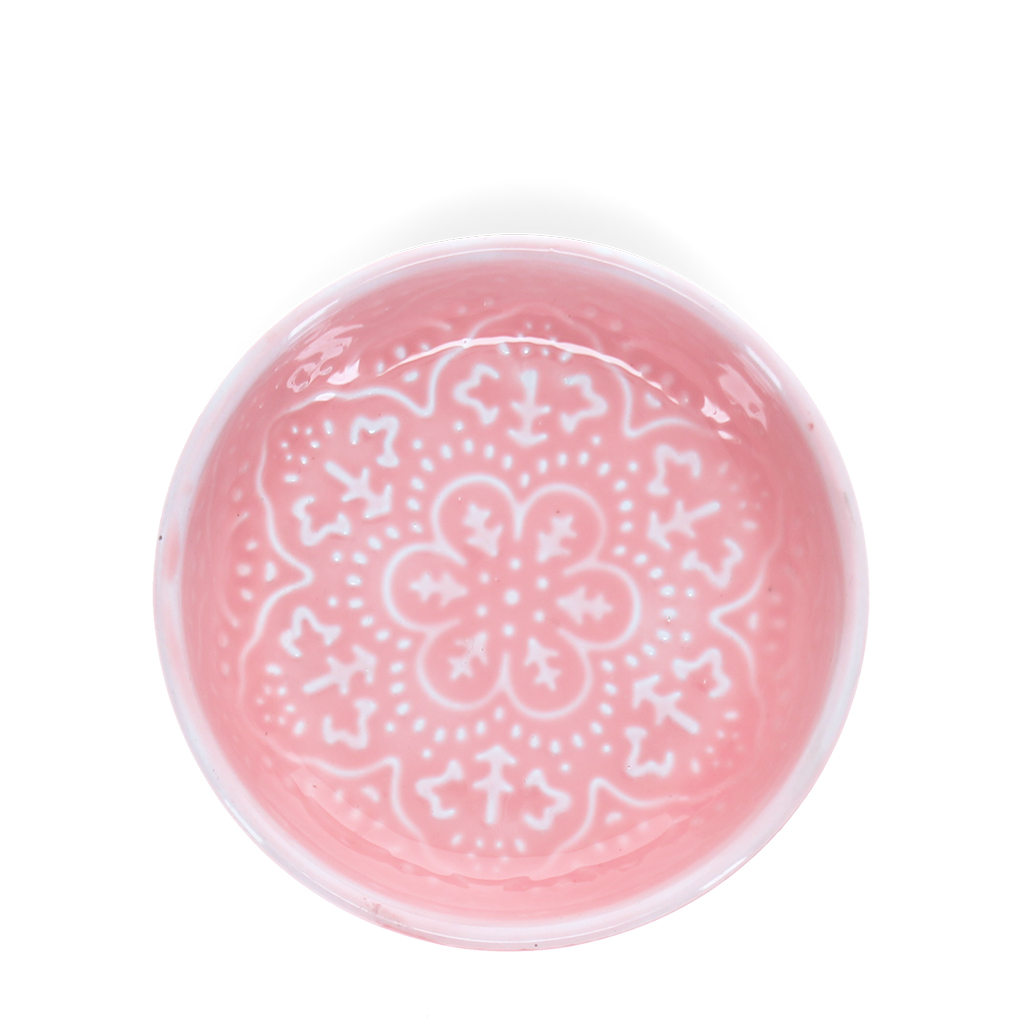enamel trinket dish (10cm) - pink