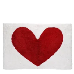 tufted cotton bath mat - heart tufted cotton bath mat - heart