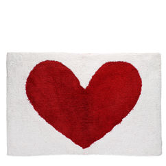 tufted cotton bath mat - heart