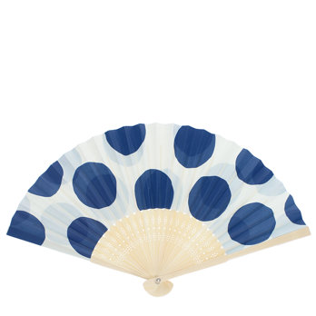 éventail en papier recyclé - blue spot