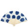 éventail en papier recyclé - blue spot