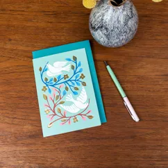 greetings card - doves greetings card - doves