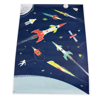 fluoreszierendes poster space age